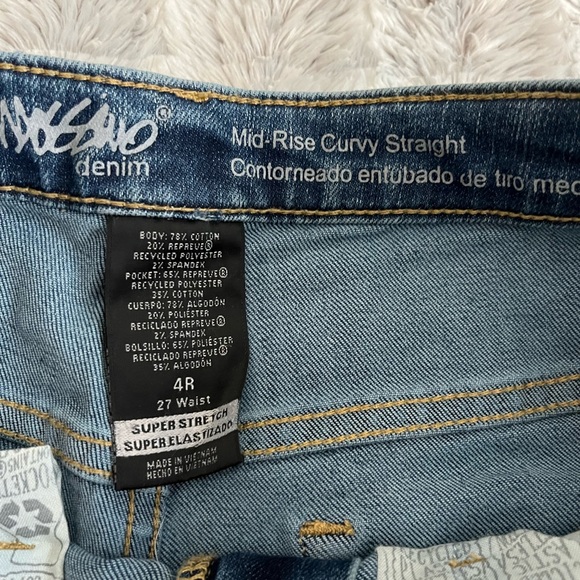 Mossimo Mid Rise Curvy Straight Jeans size 4 or 27 - Picture 4 of 4